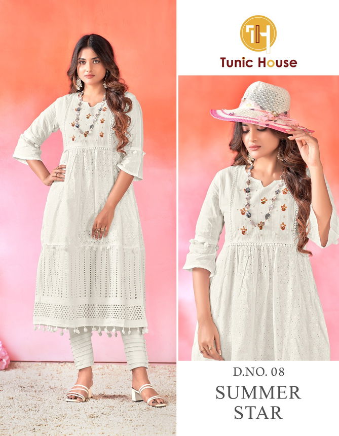 Summer Star By Tunic House Cotton Party Wear Kurtis Wholesalers In Delhi
